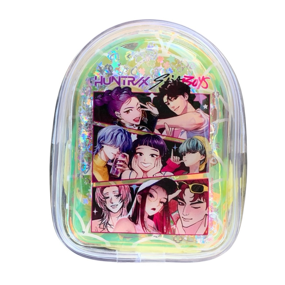 Anime Character Glitter Coin Purse Keychain Mini Clear Kawaii Backpack Charm